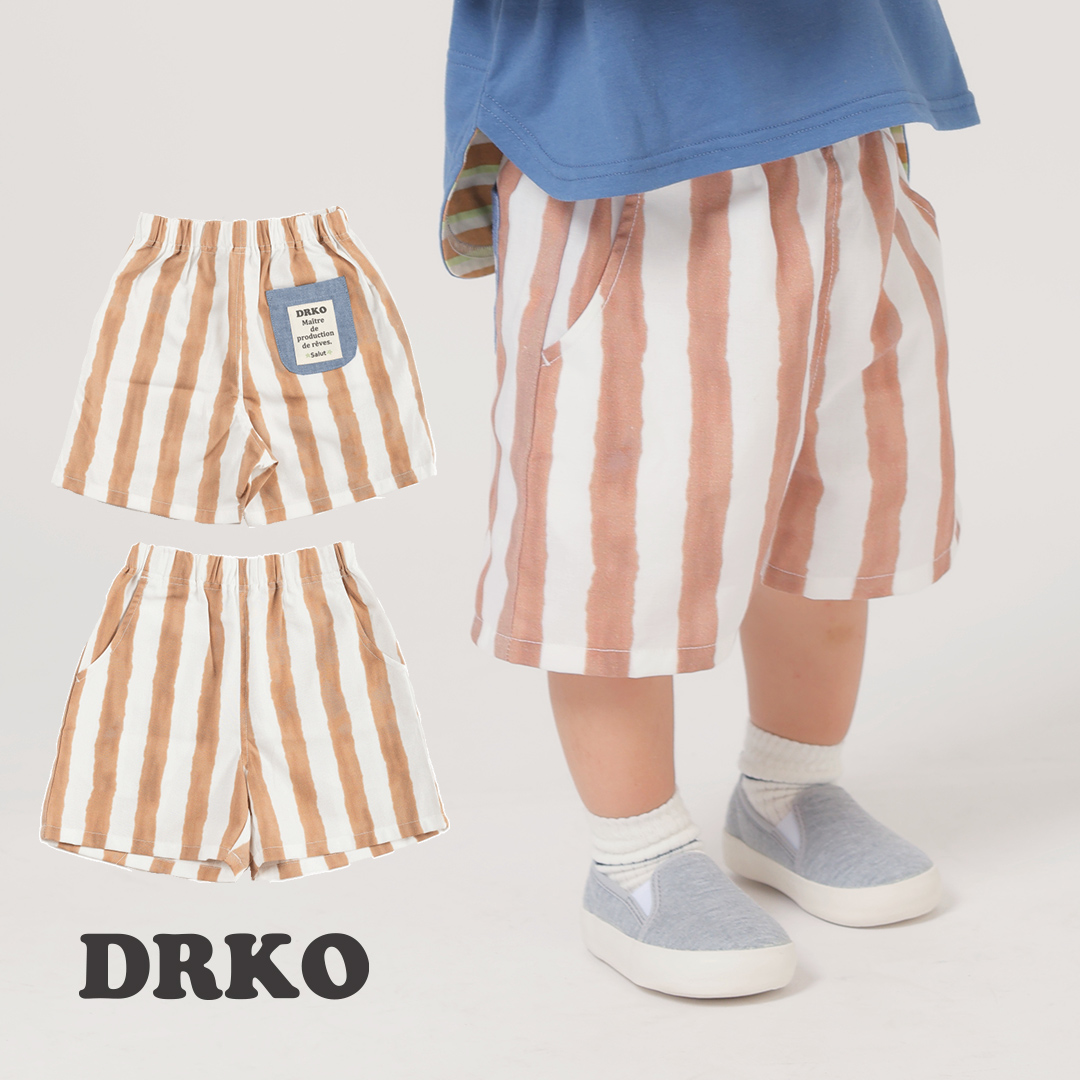 【DRKO】ストライプ ハーフパンツ [631251]
