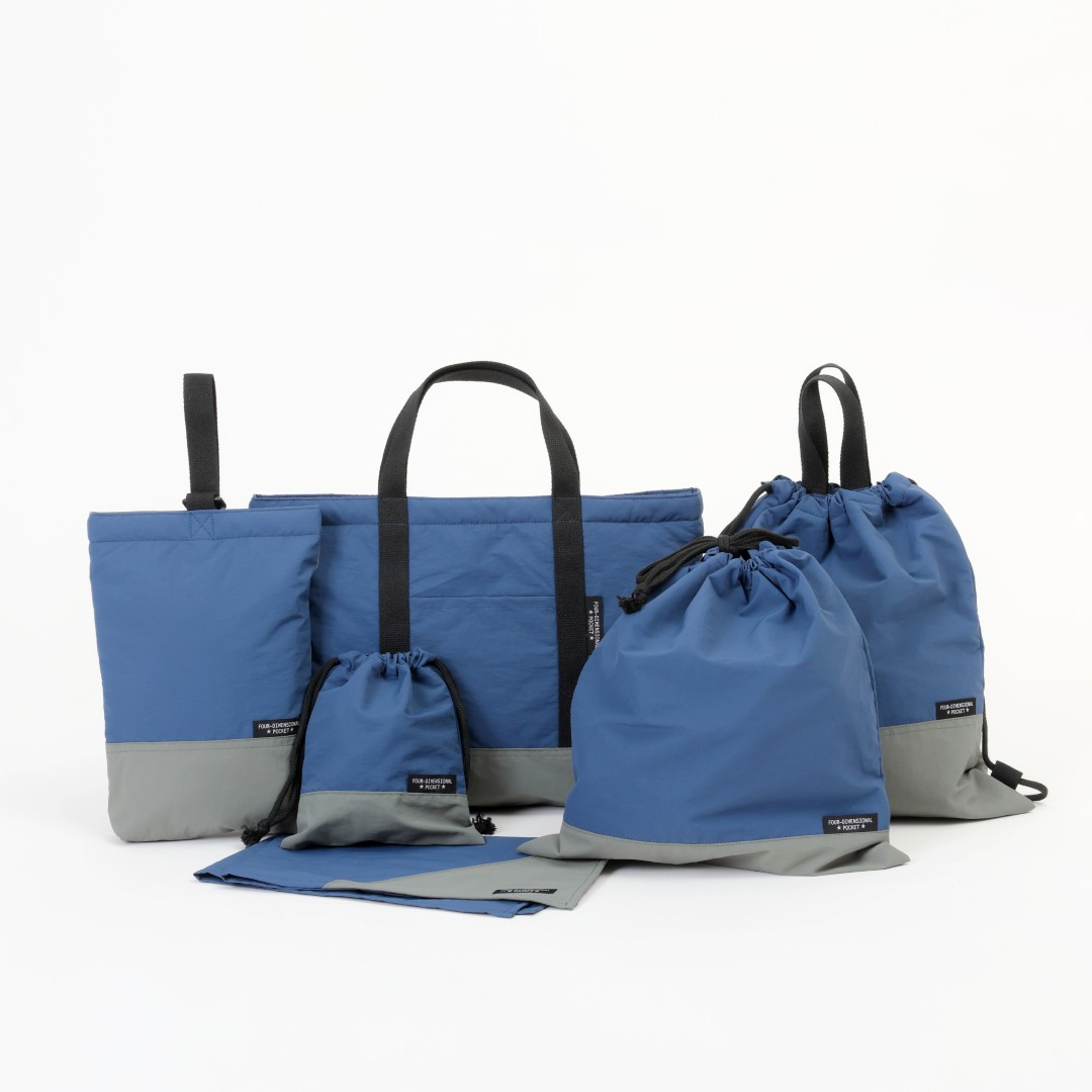 【別倉庫】レッスンバッグ 撥水 裏キルト バイカラー (ネイビー)（レッスンバッグ・ナップサック・シューズバッグ・巾着袋・ランチクロス）スクールバッグ