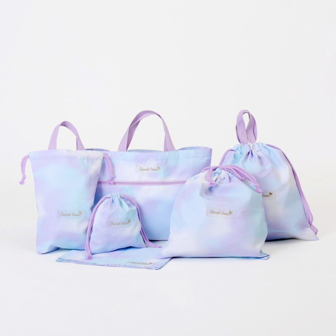 【別倉庫】レッスンバッグ 撥水 マーブル柄（レッスンバッグ・ナップサック・シューズバッグ・巾着袋・ランチクロス）スクールバッグ